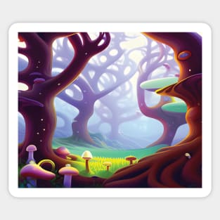 Dreamy Mushroom Forest Sticker